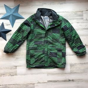 Columbia Green and Black Kids Jacket